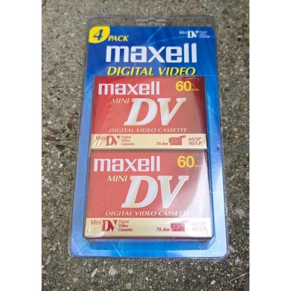4 Pack New Sealed Maxell Mini DV 60 Minute Cassette Tapes Camcorder E4